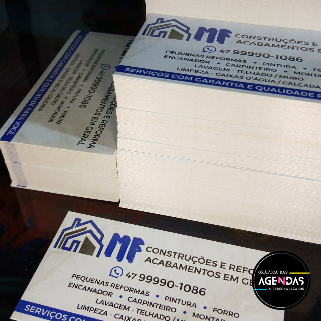Cartão de Visitas - Corte Reto (Impressão Frente)